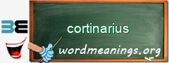 WordMeaning blackboard for cortinarius